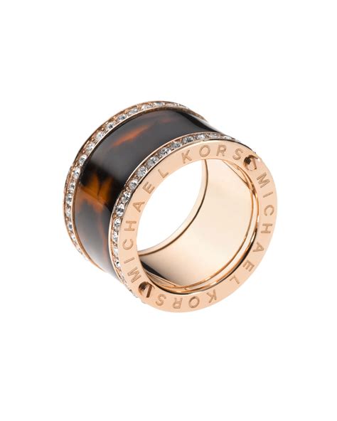 michael kors pave tortoise barrel ring rose golden|Pavé Rose Gold.